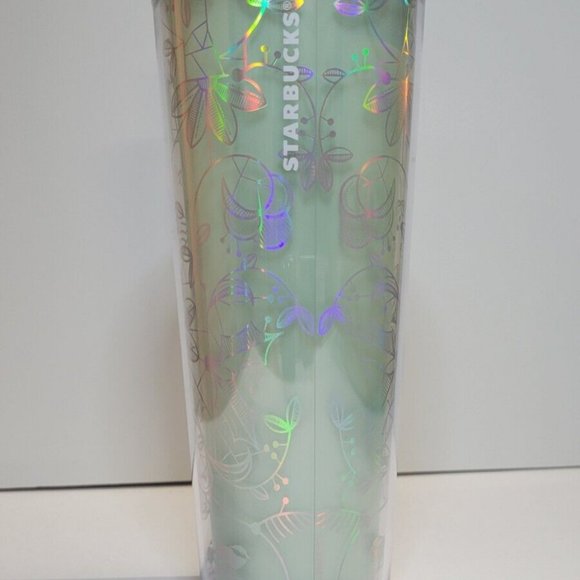 Starbucks Holiday 2022 Mint Green Color Change Holographic Tumbler Venti 24 oz - Picture 2 of 4